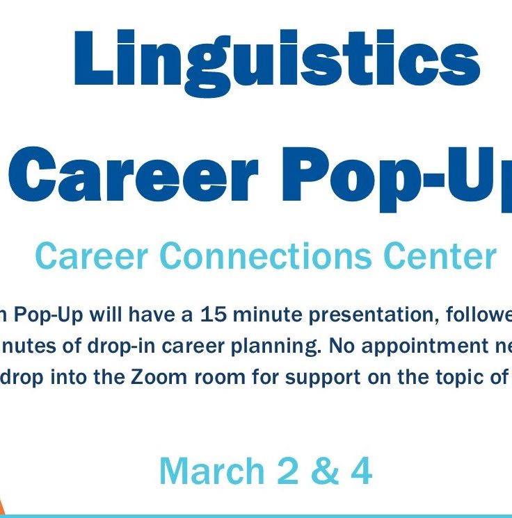 Linguistics Career Pop-Ups Next Week!