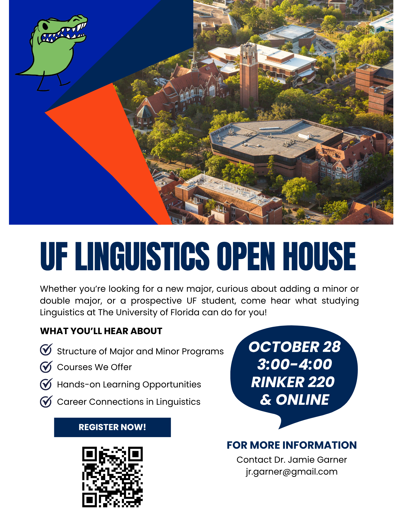 Linguistics Major Open House Event, Oct 28th!
